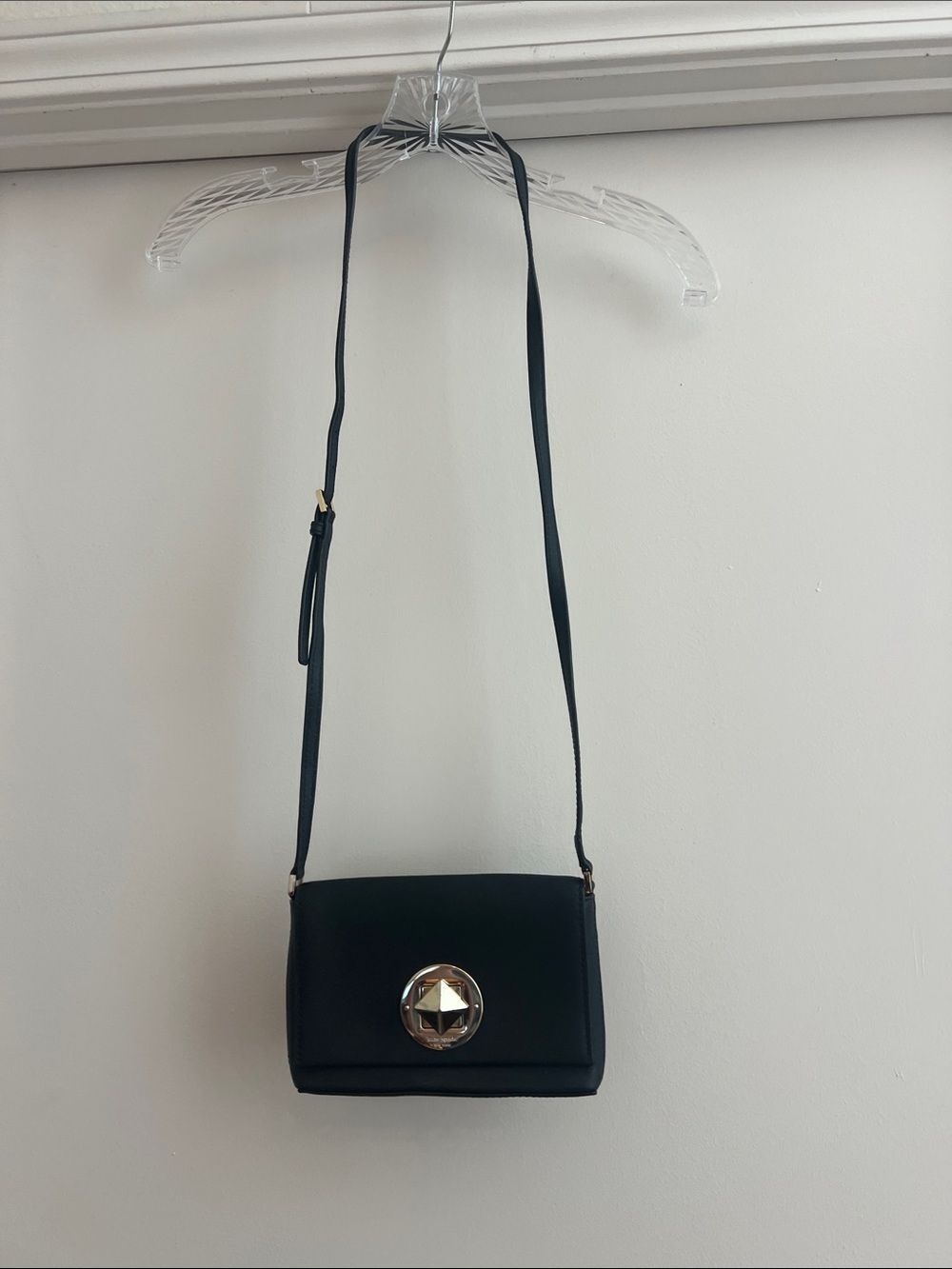 kate spade Black Crossbody Bag with Gold Turn-Lock